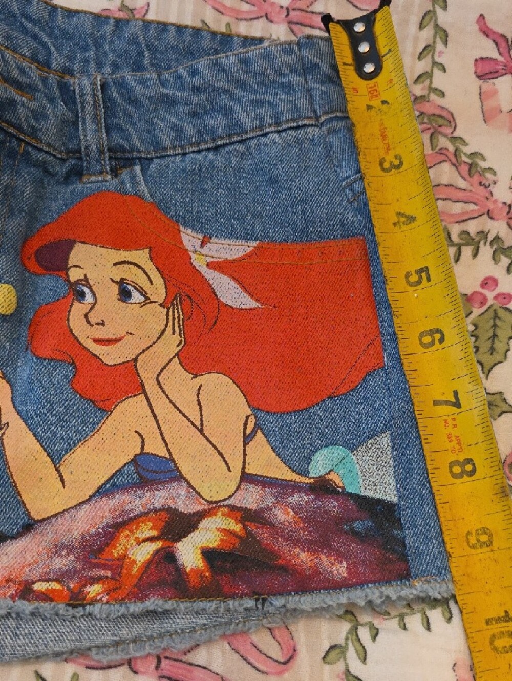 Disney Blue Denim Shorts with Ariel - Picture 4 of 6